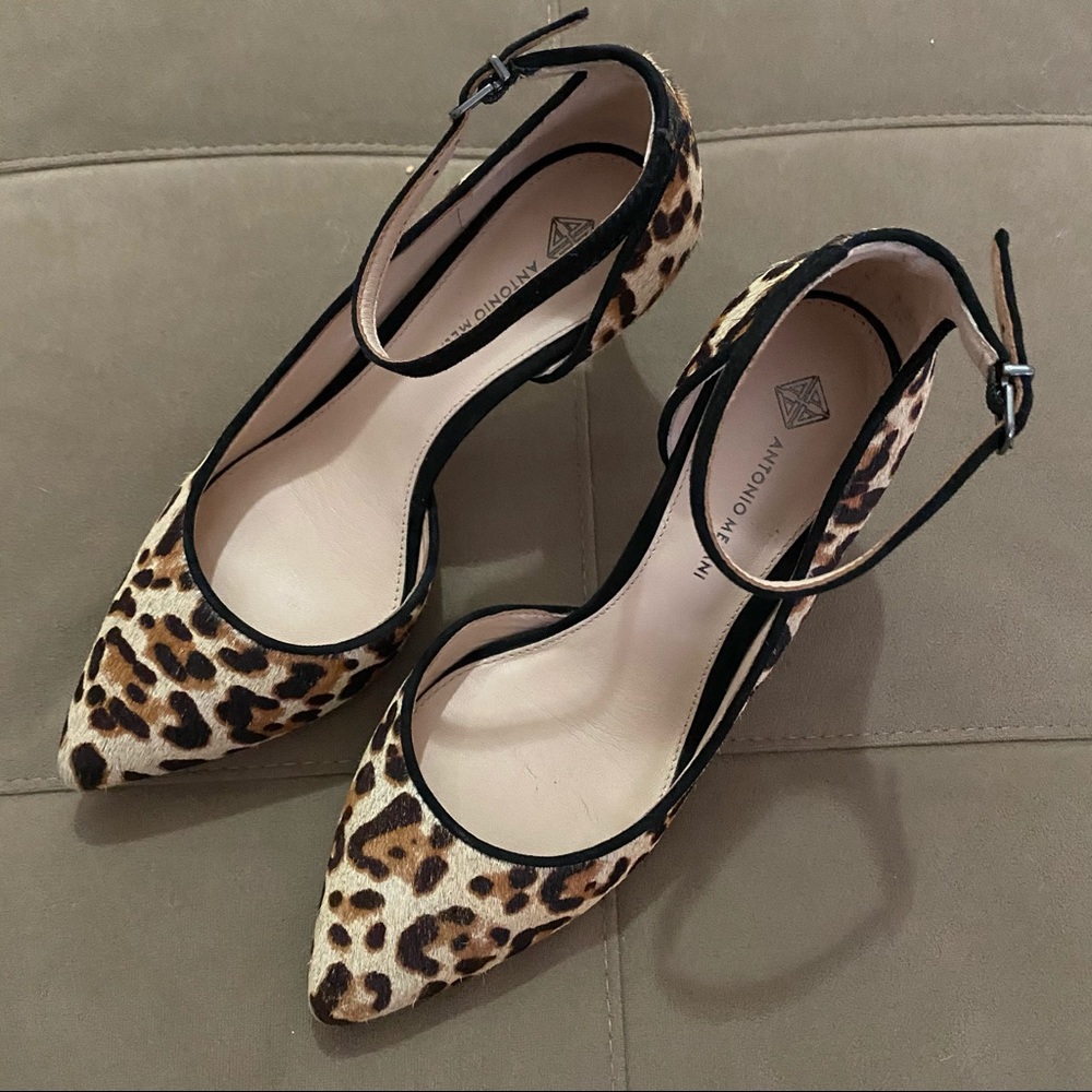Antonio Melani Marchela Leopard Calf Hair Pumps